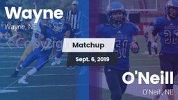 Matchup: Wayne  vs. O'Neill  2019