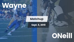 Matchup: Wayne  vs. ONeill 2019