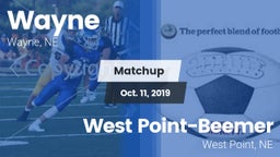 Matchup: Wayne  vs. West Point-Beemer  2019