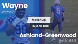 Matchup: Wayne  vs. Ashland-Greenwood  2020