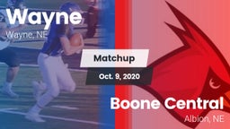 Matchup: Wayne  vs. Boone Central  2020