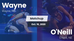 Matchup: Wayne  vs. O'Neill  2020