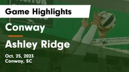 Conway  vs Ashley Ridge  Game Highlights - Oct. 25, 2023