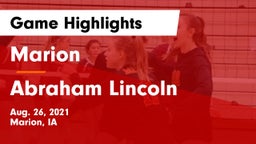 Marion  vs Abraham Lincoln  Game Highlights - Aug. 26, 2021