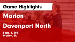 Marion  vs Davenport North  Game Highlights - Sept. 4, 2021