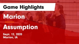Marion  vs Assumption  Game Highlights - Sept. 12, 2020