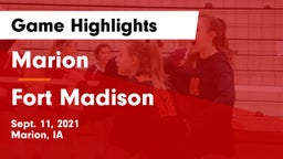 Marion  vs Fort Madison  Game Highlights - Sept. 11, 2021
