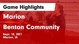 Marion  vs Benton Community Game Highlights - Sept. 18, 2021