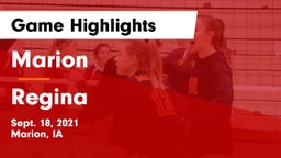 Marion  vs Regina  Game Highlights - Sept. 18, 2021