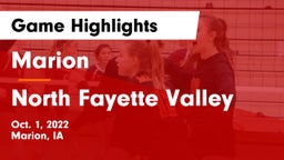 Marion  vs North Fayette Valley Game Highlights - Oct. 1, 2022