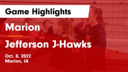 Marion  vs Jefferson  J-Hawks Game Highlights - Oct. 8, 2022