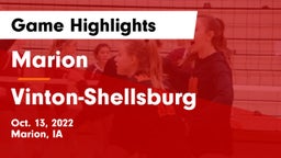 Marion  vs Vinton-Shellsburg  Game Highlights - Oct. 13, 2022