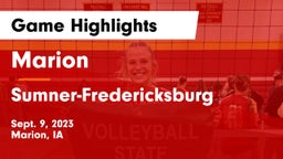 Marion  vs Sumner-Fredericksburg  Game Highlights - Sept. 9, 2023