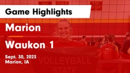 Marion  vs Waukon 1 Game Highlights - Sept. 30, 2023