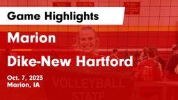 Marion  vs ****-New Hartford  Game Highlights - Oct. 7, 2023
