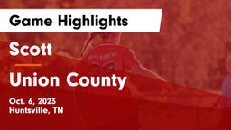 Scott  vs Union County  Game Highlights - Oct. 6, 2023