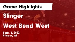 Slinger  vs West Bend West  Game Highlights - Sept. 8, 2022