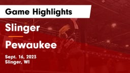 Slinger  vs Pewaukee Game Highlights - Sept. 16, 2023