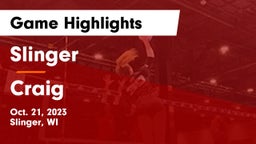 Slinger  vs Craig  Game Highlights - Oct. 21, 2023