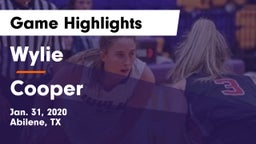 Wylie  vs Cooper Game Highlights - Jan. 31, 2020