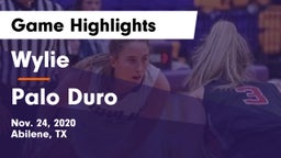 Wylie  vs Palo Duro  Game Highlights - Nov. 24, 2020