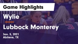 Wylie  vs Lubbock Monterey  Game Highlights - Jan. 5, 2021