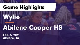 Wylie  vs Abilene Cooper HS Game Highlights - Feb. 5, 2021