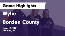 Wylie  vs Borden County Game Highlights - Nov. 19, 2021