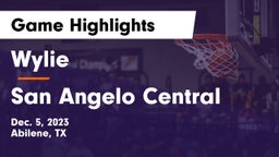 Wylie  vs San Angelo Central  Game Highlights - Dec. 5, 2023