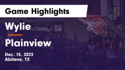 Wylie  vs Plainview  Game Highlights - Dec. 15, 2023