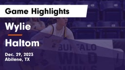 Wylie  vs Haltom  Game Highlights - Dec. 29, 2023