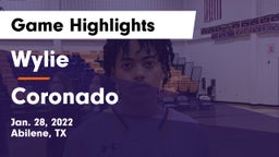 Wylie  vs Coronado  Game Highlights - Jan. 28, 2022