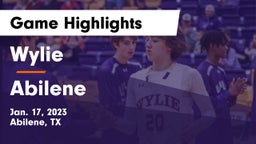 Wylie  vs Abilene  Game Highlights - Jan. 17, 2023