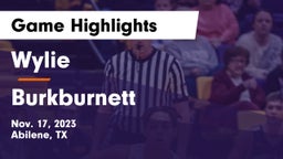 Wylie  vs Burkburnett  Game Highlights - Nov. 17, 2023