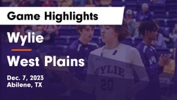 Wylie  vs West Plains  Game Highlights - Dec. 7, 2023