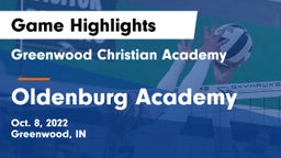 Greenwood Christian Academy  vs Oldenburg Academy  Game Highlights - Oct. 8, 2022