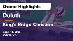 Duluth  vs King's Ridge Christian  Game Highlights - Sept. 14, 2023