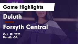 Duluth  vs Forsyth Central  Game Highlights - Oct. 18, 2023