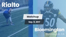 Matchup: Rialto  vs. Bloomington  2017