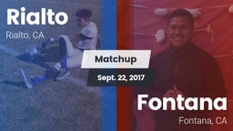 Matchup: Rialto  vs. Fontana  2017