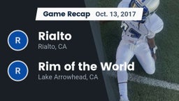 Recap: Rialto  vs. Rim of the World  2017