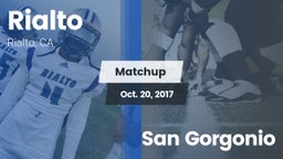 Matchup: Rialto  vs. San Gorgonio 2017
