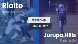 Matchup: Rialto  vs. Jurupa Hills  2017