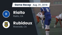 Recap: Rialto  vs. Rubidoux  2018