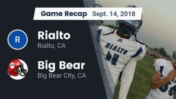 Recap: Rialto  vs. Big Bear  2018