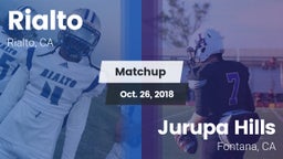 Matchup: Rialto  vs. Jurupa Hills  2018