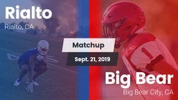 Matchup: Rialto  vs. Big Bear  2019