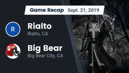 Recap: Rialto  vs. Big Bear  2019