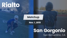 Matchup: Rialto  vs. San Gorgonio  2019