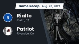 Recap: Rialto  vs. Patriot  2021